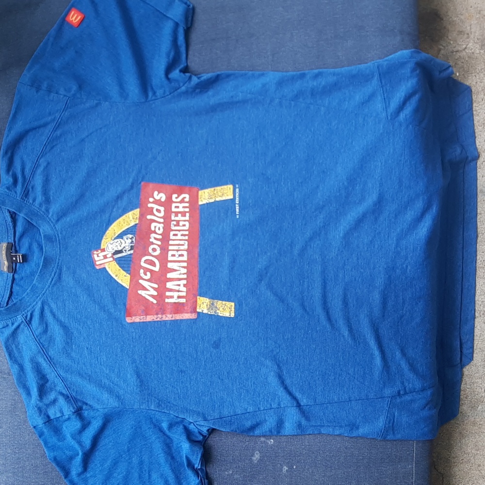 Mcdonalds Hamburgers Mens Apparel Collection Graphic T-Shirt color blue